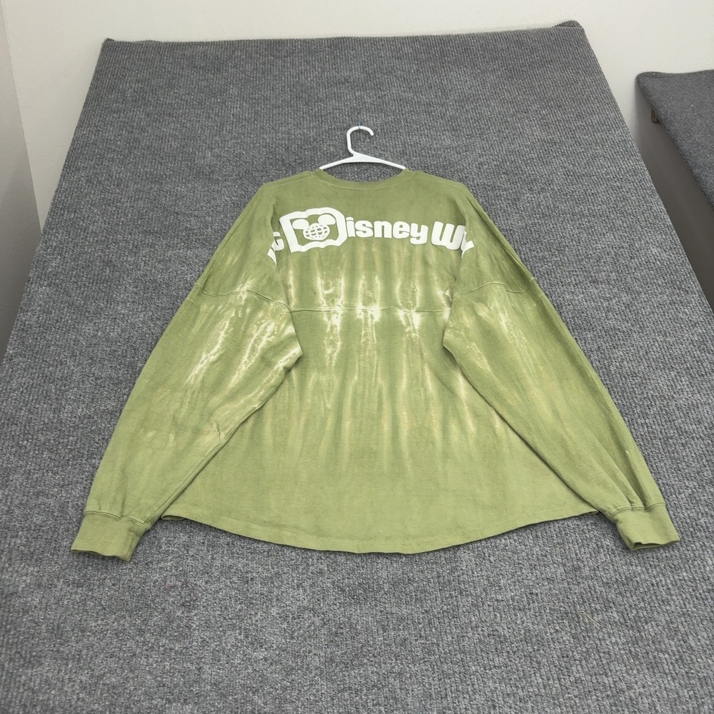 Walt Disney World Spirit Jersey Shirt L Green Cotton Tie Dye Oversized Style